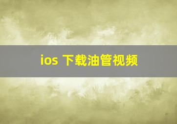 ios 下载油管视频